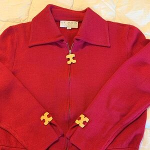 A Stunning Red Dress From the ST. JOHN Collection.